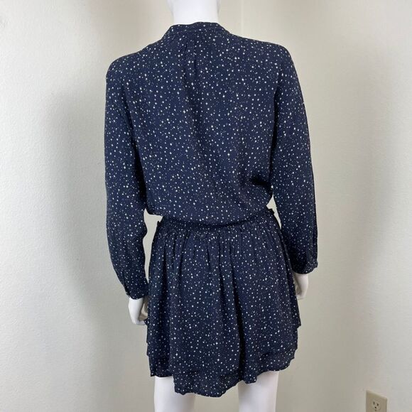 Rails Women Size M Blue Jasmine Stars Tiered Smocked Ruffle Mini Pullover Dress - Picture 12 of 16